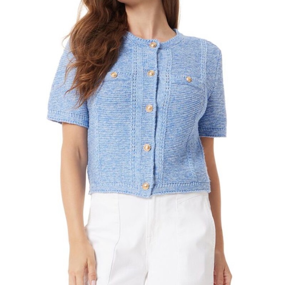 Sam Edelman Light Blue Button-Up Cardigan XL